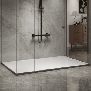 Cadita dus Deko slim, culoare alba, dimensiune 130x90cm - Img 2