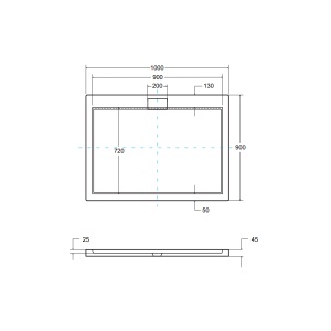 Cadita Dus din Acril PRO BESCO Ultra Slim, Sifon Inclus, Dimensiuni , 90 X 140 cm, Alb - Img 12