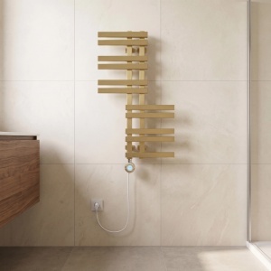 Calorifer electric, portprosop, REA RIDO 90X50 cm, Auriu Mat - Img 5
