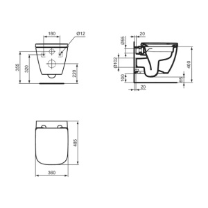 Capac WC Ideal Standard i.life S softclose alb lucios - Img 13