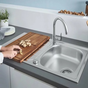 Chiuveta bucatarie inoxidabila Grohe K 200 cu picurator - Img 4