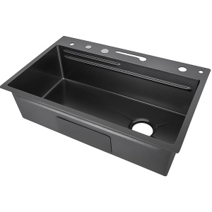 Chiuveta bucatarie, multifunctionala cu o singura cuva Taurus grafit 75 x 46 cm - Img 11