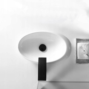 Chiuveta de blat PRO ELLI, Dimensiuni 57 x 36 x 14 cm, Forma Ovala, Ceramica sanitara, Alba - Img 4