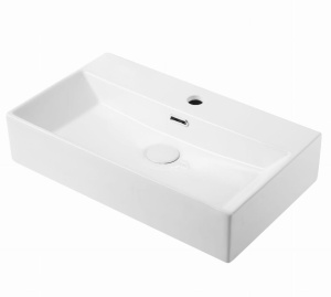 Chiuveta de blat PRO METRO, Dimensiuni 40,50,60 cm, Forma Dreptunghiulara, Ceramica sanitara, Fara gaura baterie, Alb - Img 3