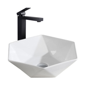 Chiuveta de blat PRO SONET, Dimensiuni 41.5 x 47 x 12 cm, Forma Asimetrica, Ceramica sanitara, Alb - Img 1