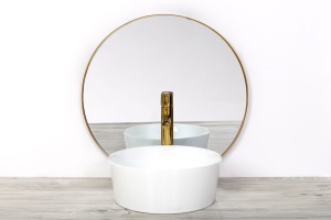 Chiuveta de blat REA Ida, 36x36 X 14 Cm, Montaj Pe Blat, Design Deosebit, Ceramica Sanitara, Alb - Img 2