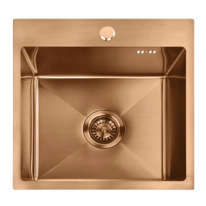 Chiuveta din otel cu set accesorii Rea Leo 40 Brush Copper - Img 5