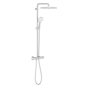 Coloana de dus Grohe Tempesta 250 Cube cu baterie termostatata crom lucios - Img 7
