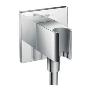 Cot conector cu suport para dus Hansgrohe Fixfit crom lucios - Img 1