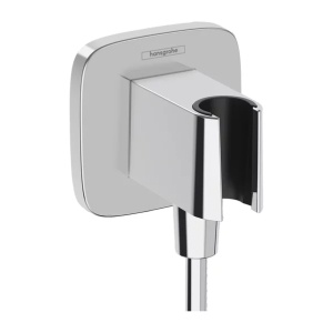 Cot conector dus Hansgrohe Fixfit Q cu suport para crom lucios - Img 1