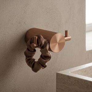 Cuier de baie dublu Rea Solo Brush Copper 64104A - Img 6