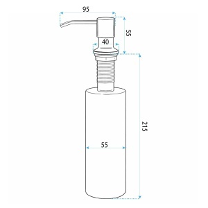 Dispenser detergent cu fixare pe chiuveta Rea LON Titan - Img 2