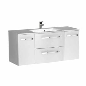 Dulap baza suspendat Oristo Wave alb lucios 120 x 45 cm