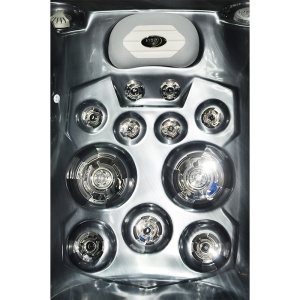 Jacuzzi pentru grădină black wave cu exterior antracit PRO-749 pentru 2 persoane 200 x 135 x 80 cm - Img 9