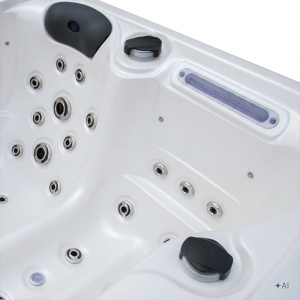 Jacuzzi pentru gradina sau terasa SPA405 interior arlb perlat exterior cafeniu 195 x 140 cm - Img 10