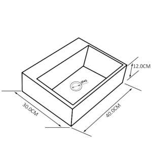 Lavoar ceramic dreptunghiular cu montaj pe blat Viva White Gloss 40 x 30 cm - Img 10