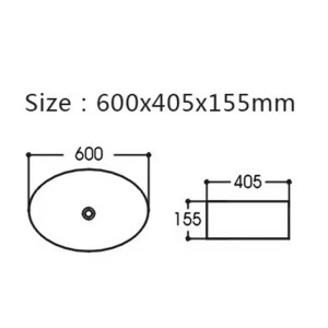 Lavoar ceramic oval negru cu decoratiuni aurii si montaj pe blat Cari 60 x 40 cm - Img 15