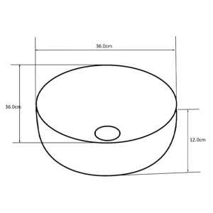 Lavoar ceramic rotund cu interior alb si exterior cupru periat cu montaj pe blat Lava 36 x 12 cm - Img 10