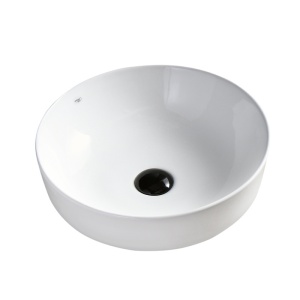 Lavoar ceramic rotund cu montaj pe blat Fino White Gloss 41 x 15 cm - Img 9