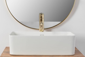 Lavoar De Blat REA BERTA 48, Dimensiuni 48.5 X 31.5 X 4.51 Cm, Montaj Pe Blat, Design Deosebit, Ceramica Sanitara, Alb - Img 2