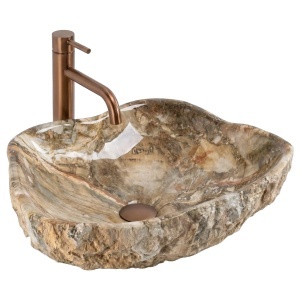 Lavoar pe blat asimetric Isla Canyon Brown