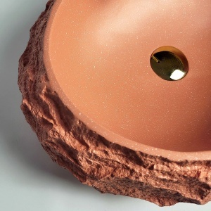 Lavoar pe blat cu finisaj piatra Mika Terracotta - Img 4