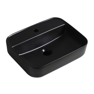 Lavoar pe blat Fluminia Juno negru 50 cm - Img 1