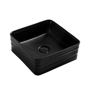Lavoar pe blat Fluminia My Black Box negru mat 39 cm - Img 1