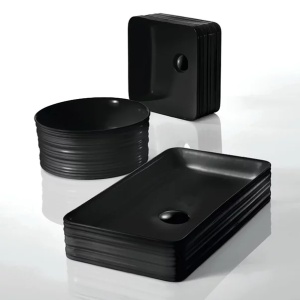 Lavoar pe blat Fluminia My Black Box negru mat 39 cm - Img 2