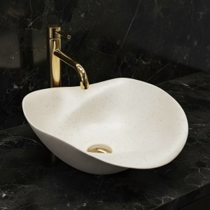 Lavoar pe blat Rea HM-34B ceramic lucrat manual multicolor mat - Img 7