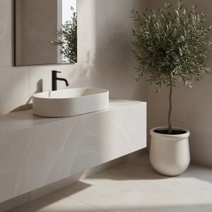 Lavoar pe blat Rea Nadia 60 Sandy mat 60 cm - Img 5