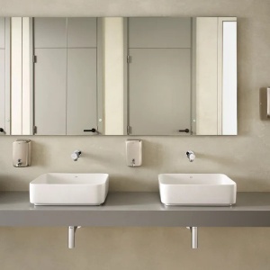 Lavoar pe blat Roca Inspira dreptunghiular alb lucios 50 x 37 cm - Img 2
