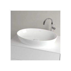 Lavoar pe blat Villeroy&Boch Artis TitanCeram alb Alpin CeramicPlus 61x41 cm - Img 4