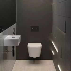 Lavoar suspendat Ideal Standard Atelier Extra 45 cm alb mat cu orificiu baterie si preaplin dreapta - Img 1