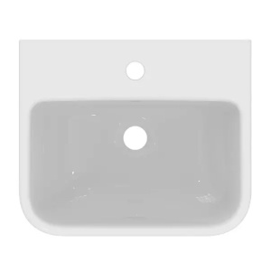 Lavoar suspendat Ideal Standard i.life B alb lucios SmartGuard 45 cm cu orificiu baterie si preaplin - Img 2