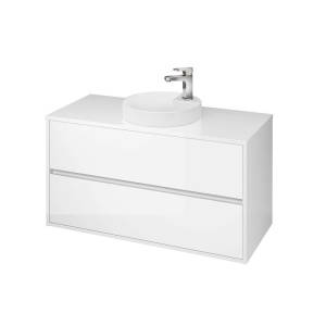 Mobilier baie suspendat Cersanit Crea pentru lavoar pe blat alb 100 x 45 cm