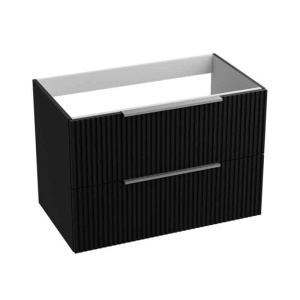 Mobilier pentru lavoar suspendat Spectrum Omaha 80 negru mat riflat 80.5 cm