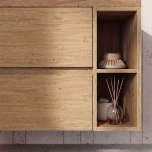 Mobilier suspendat pentru lavoar Fluminia Genova 80 Rovere Naturale 80 x 46 cm - Img 8