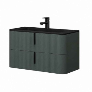 Mobilier suspendat pentru lavoar Fluminia Pisa verde Italia 100 x 46 cm front riflat