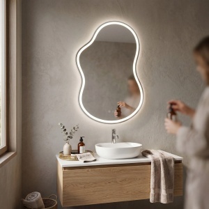 Oglindă asimetrica cu LED Uno 80 x 55 cm - Img 3