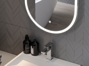 Oglinda de baie led 6000k, cu dezaburire inclusa, dimensiune 120x45cm - Img 3