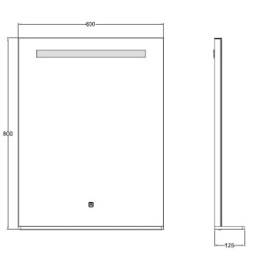 Oglinda LED 60x80cm, Cu polita, Sistem dezaburire, Lumina reglabila, 2Difuzoare Bluetooth - Img 2