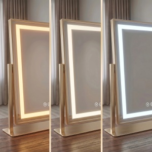 Oglindă LED Lumi Gold 30x40cm cu 3 temperaturi de culoare - Img 3