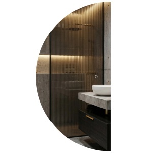 Oglindă LED Moon cu forma semicirculara 120x60 cm