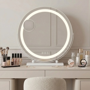 Oglindă LED rotunda pentru Make-Up, White 40 cm - Img 2