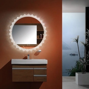 Oglinda rotunda pentru baie cu LED si dezaburire 80cm X013 - Img 2