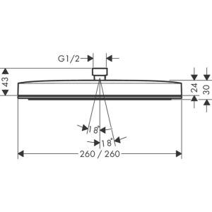Palarie de dus negru mat Hansgrohe Pulsify E 260 cu 1 jet - Img 3