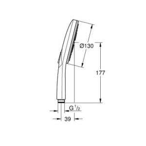 Para de dus Grohe Rainshower 130 SmartActive negru mat 3 tipuri de jet - Img 6