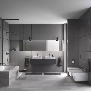 Para de dus Grohe Rainshower SmartActive 130 Cube 3 functii antracit periat Hard Graphite - Img 6