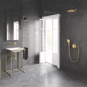 Para de dus Grohe Rainshower SmartActive 3 functii auriu lucios Cool Sunrise - Img 4